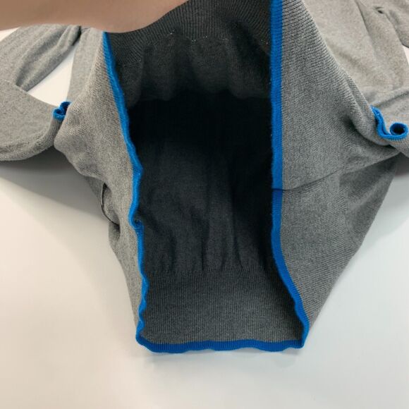 Oakley Sweater Mens L Large Gray Tailored Fit V Neck Pullover Cotton Blend Prep - Picture 8 of 14